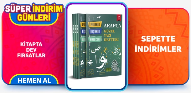 Arapça Güzel Yazı Defteri Uygulamalı Alıştırmalı Kılavuz Çizgili