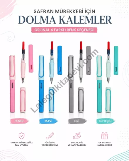 Safran Mürekkebi için Dolma Kalem Gri
