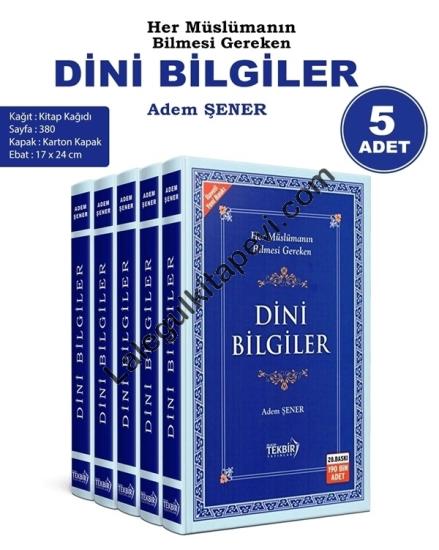 Dini Bilgiler 5 Adet Karton Kapak Adem Şener