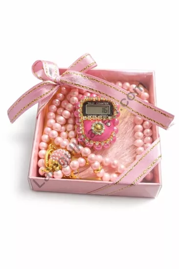 Zikirmatik ve Tesbih Seti Pembe