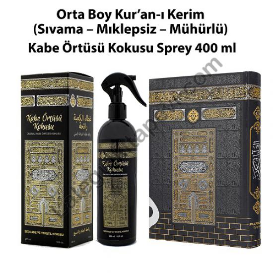 Orta Boy Kur’an-ı Kerim - Kabe Örtüsü Kokus