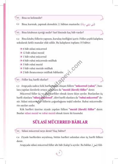 Soru Cevaplı Bina Çalışma Kitabı