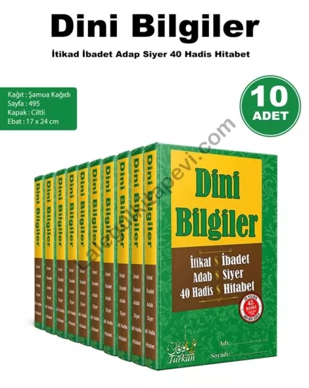 Dini Bilgiler  İtikad İbadet Adap Siyer 40 Hadis 10 Adet