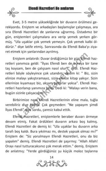 Efendi Hazretleri ile Anılarım