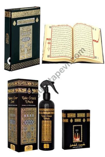 Orta Boy Kuranı Kerim Kabe Örtüsü Kokusu ve Kabe 