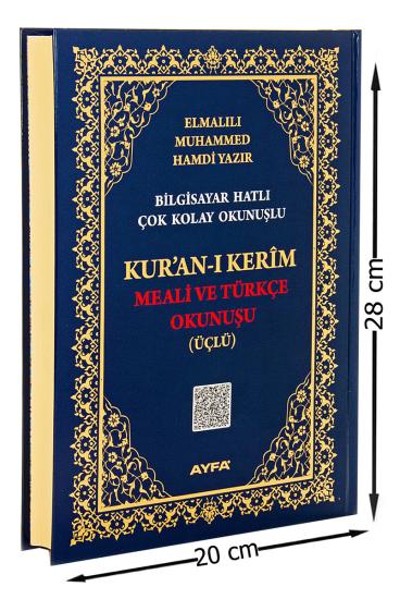 Rahle Boy Kuranı Kerim Meali ve Türkçe Okunuşu Üçlü