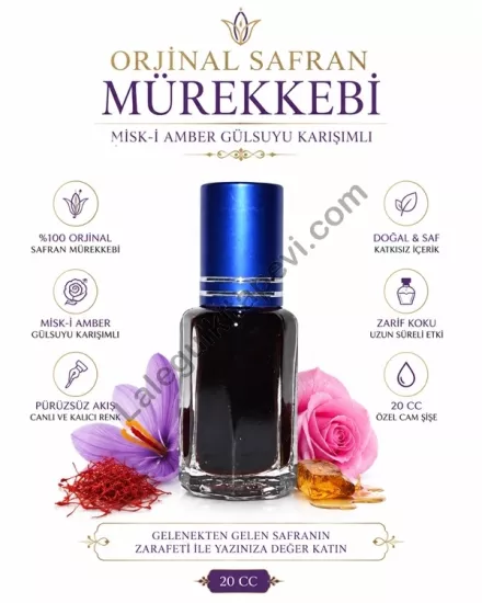 Orjinal Safran Mürekkebi Misk-i Amber Gülsuyu