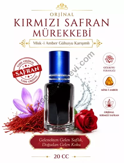 Orjinal Safran Mürekkebi Misk-i Amber Gülsuyu