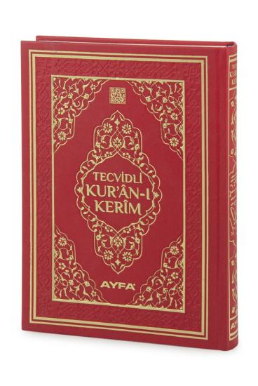Tecvidli Kuranı Kerim Termo Deri Orta Boy Kırmızı Renkli