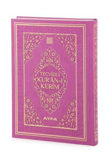 Tecvidli Kuranı Kerim Termo Deri Rahle Boy Pembe Renkli