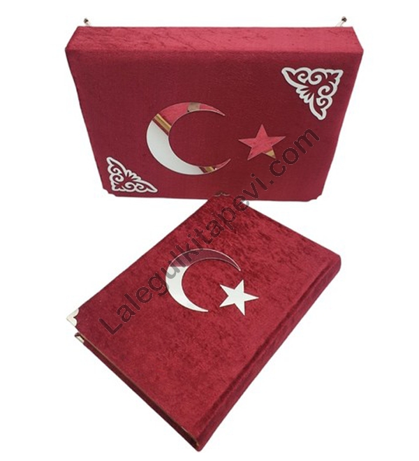 Kadife%20kaplı%20pleksi%20işlemeli%20sandıklı%20Kadife%20Kuranı%20Kerim%20Türk%20Bayraklı%20Seti